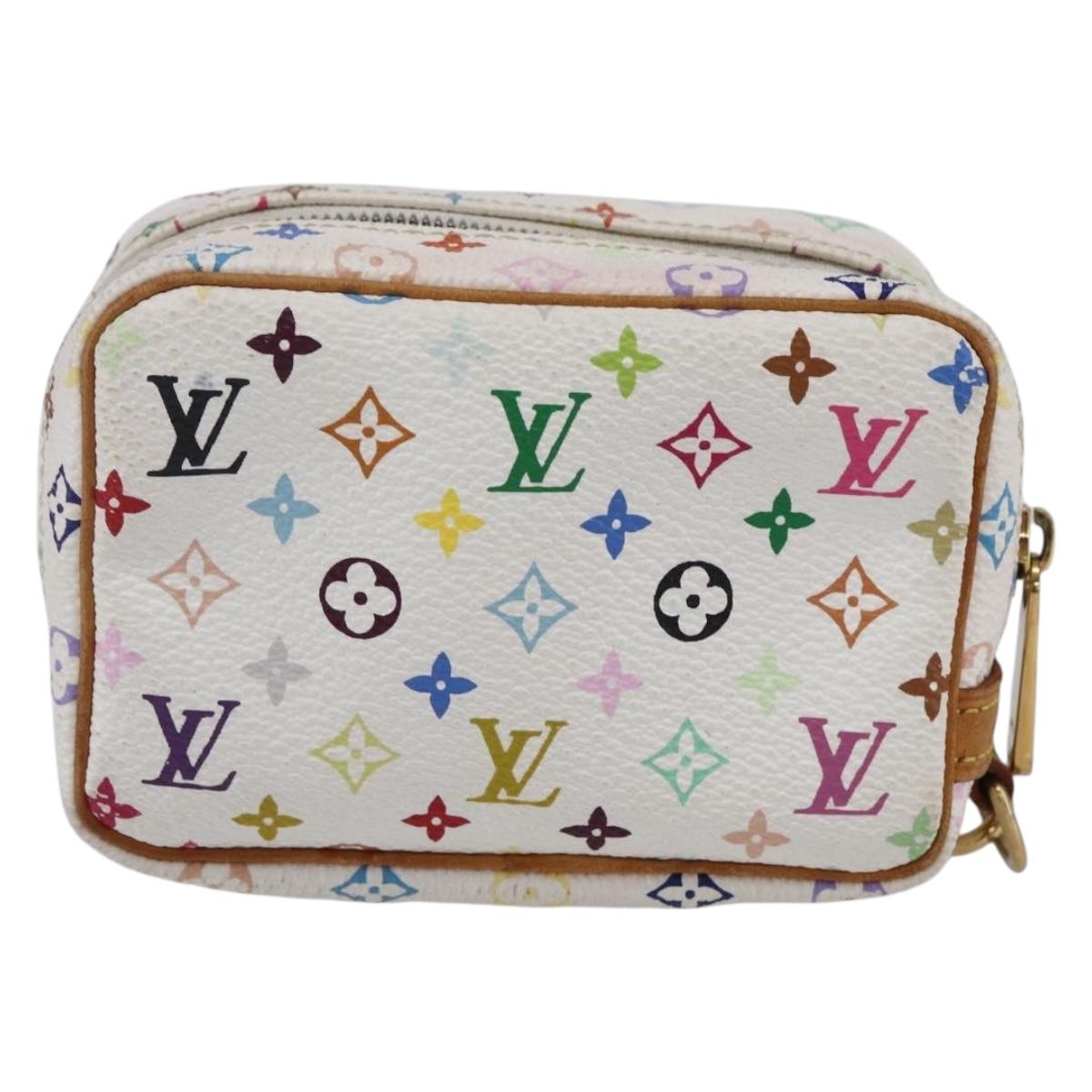 LOUIS VUITTON Monogram Multicolor Trousse Wapity Pouch White M58033 Auth 153583