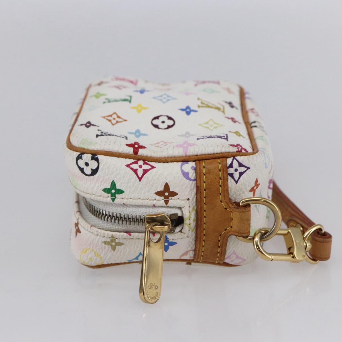 LOUIS VUITTON Monogram Multicolor Trousse Wapity Pouch White M58033 Auth 153583