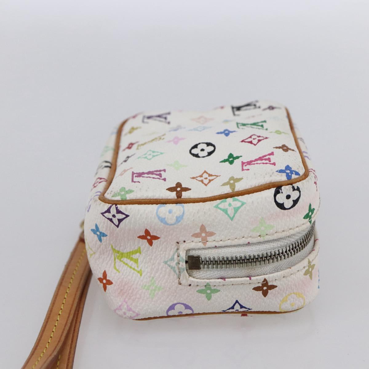 LOUIS VUITTON Monogram Multicolor Trousse Wapity Pouch White M58033 Auth 153583