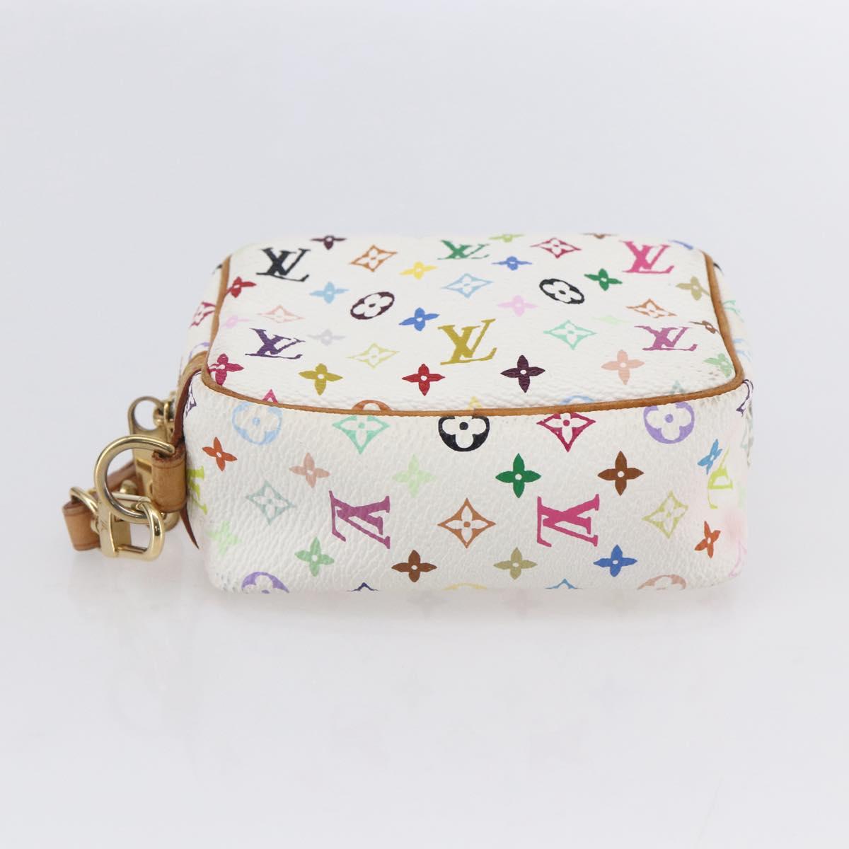 LOUIS VUITTON Monogram Multicolor Trousse Wapity Pouch White M58033 Auth 153583