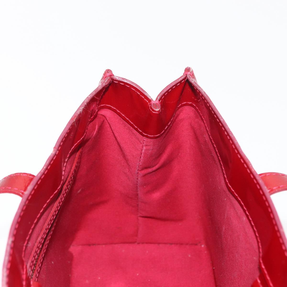 LOUIS VUITTON VernisRayure Wilshire PM Bag Pomme D'amour M91701 LV Auth 153595V