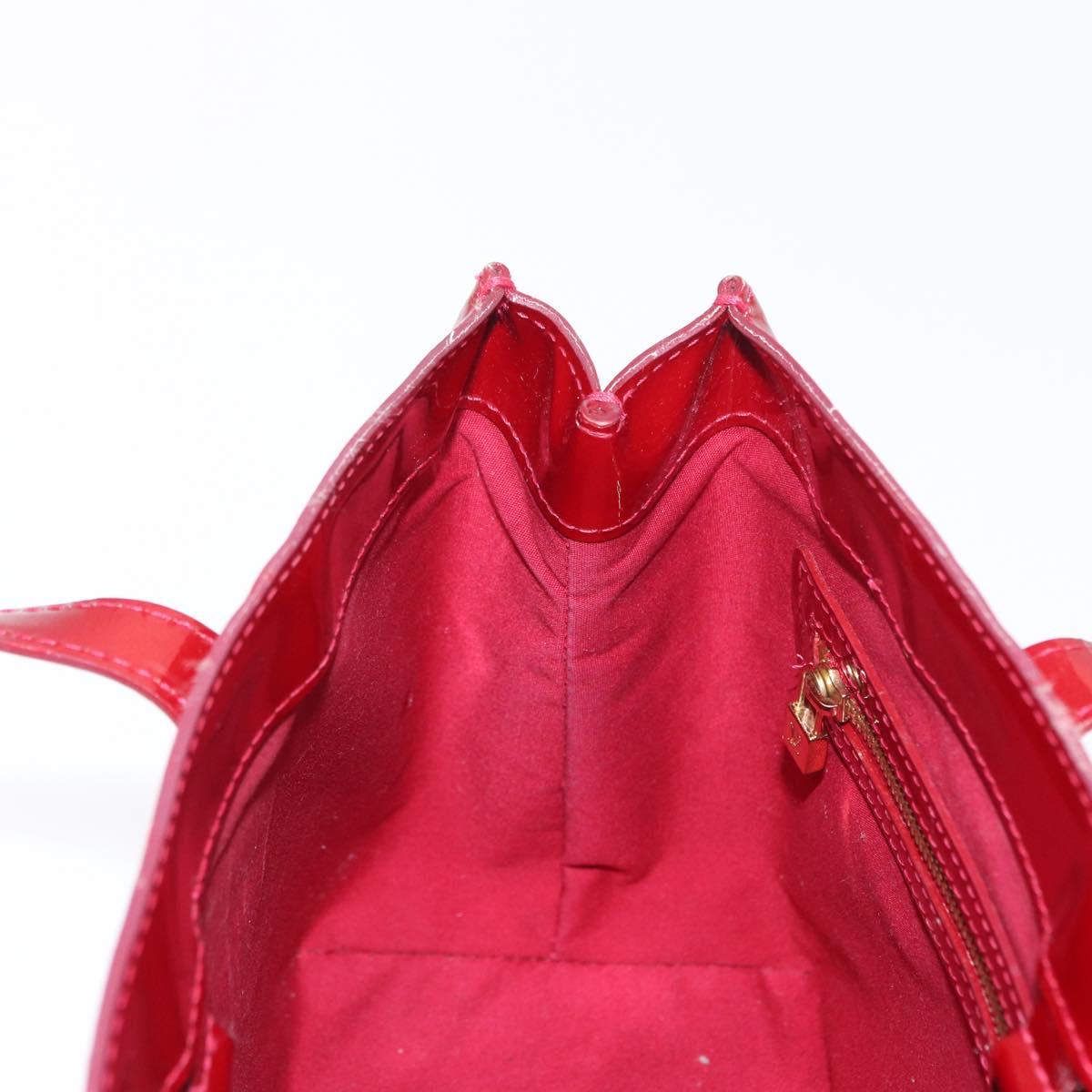 LOUIS VUITTON VernisRayure Wilshire PM Bag Pomme D'amour M91701 LV Auth 153595V