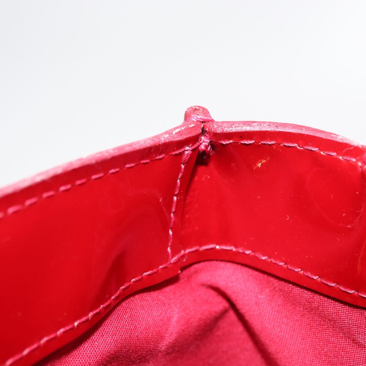 LOUIS VUITTON VernisRayure Wilshire PM Bag Pomme D'amour M91701 LV Auth 153595V