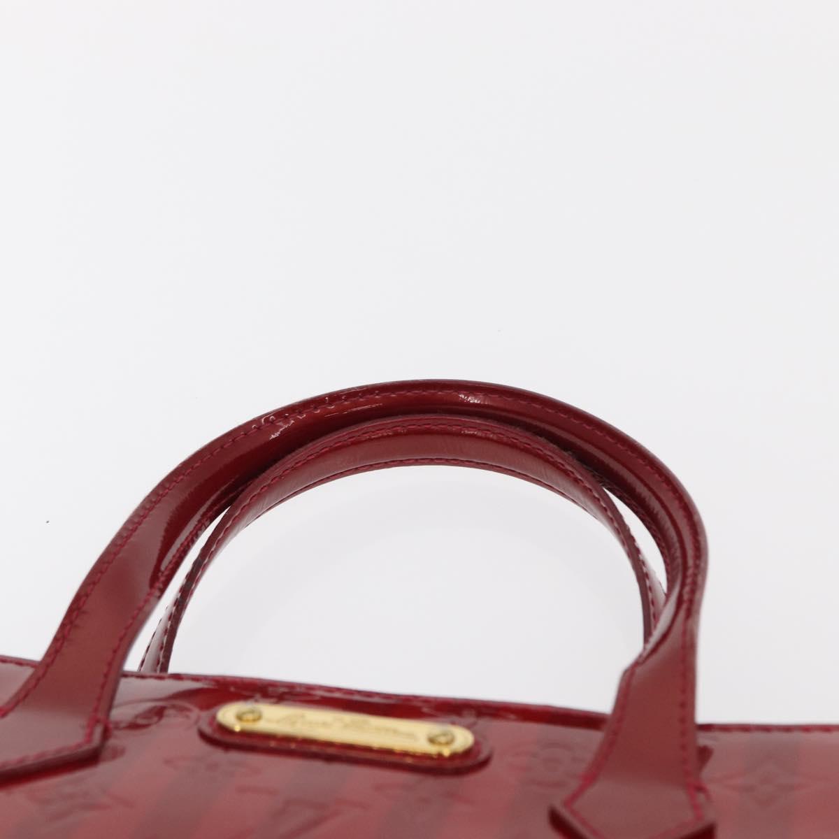 LOUIS VUITTON VernisRayure Wilshire PM Bag Pomme D'amour M91701 LV Auth 153595V