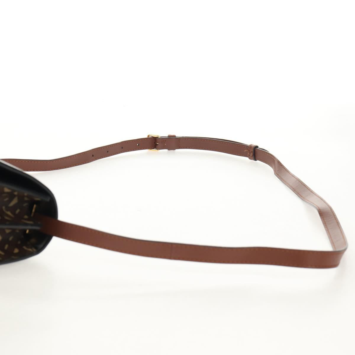 BURBERRY TB Monogram Shoulder Bag PVC Gold Brown 8031708 Auth 153622SM