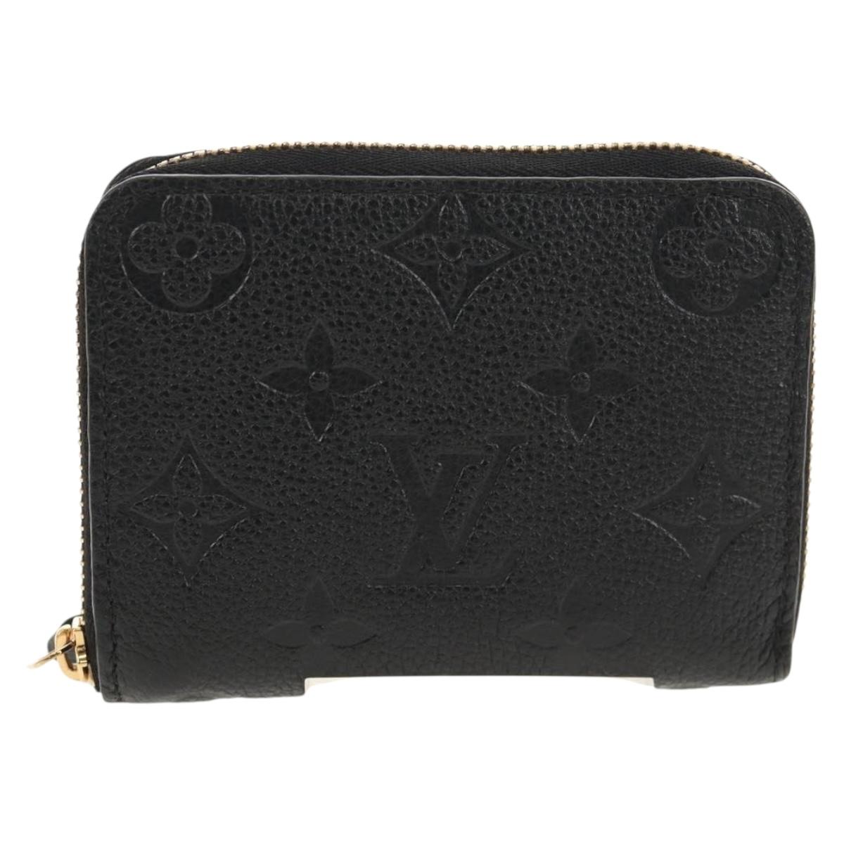 LOUIS VUITTON Empreinte Zippy Coin Purse Coin Purse Black M60574 Auth 153626SAM