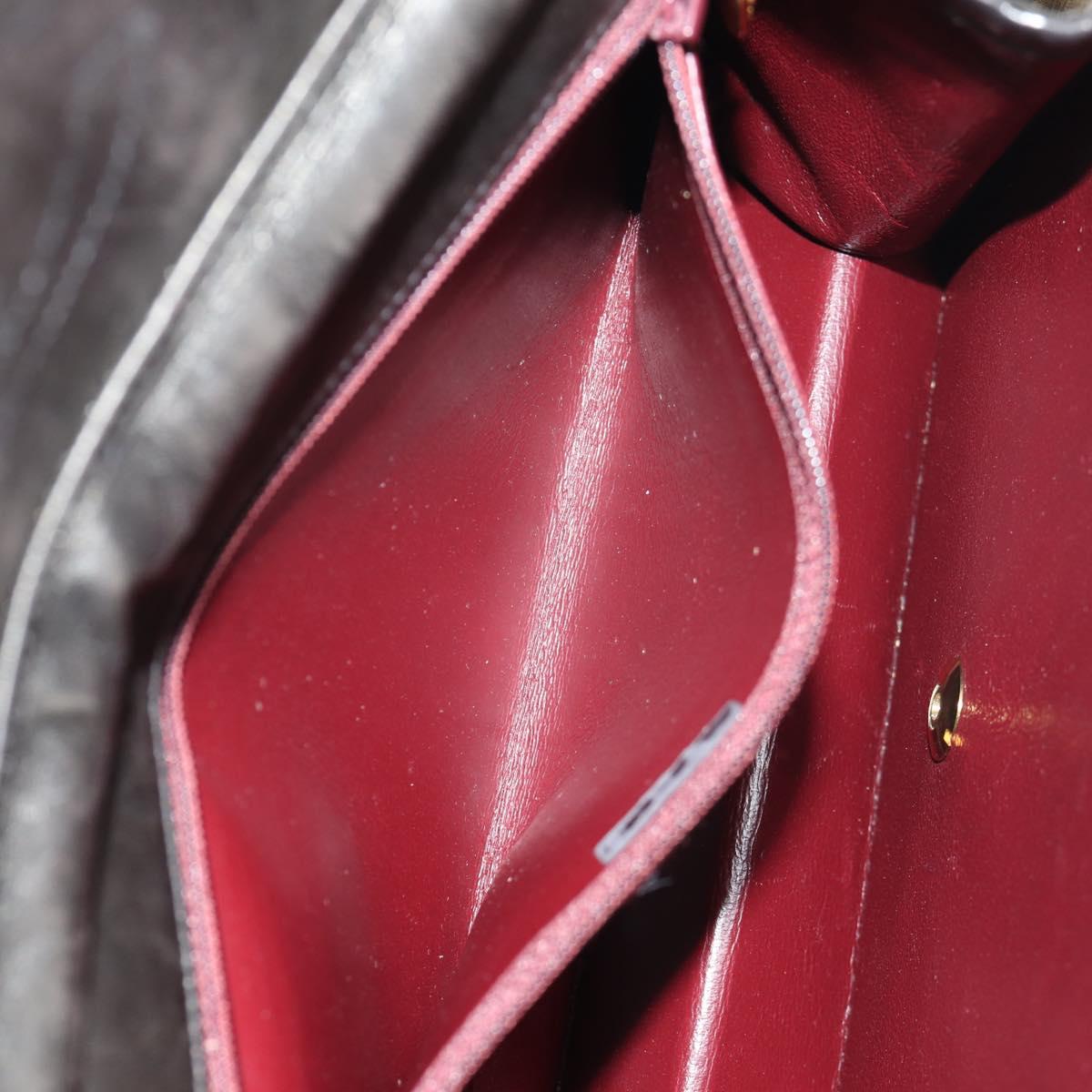 CHANEL Matelasse Chain Shoulder Bag Lamb Skin Black Gold CC Auth 153631V