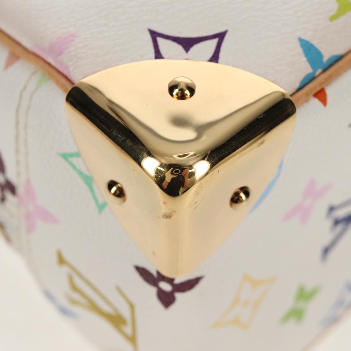 LOUIS VUITTON Monogram Multicolor Trouville Hand Bag White M92663 Auth 153633SM