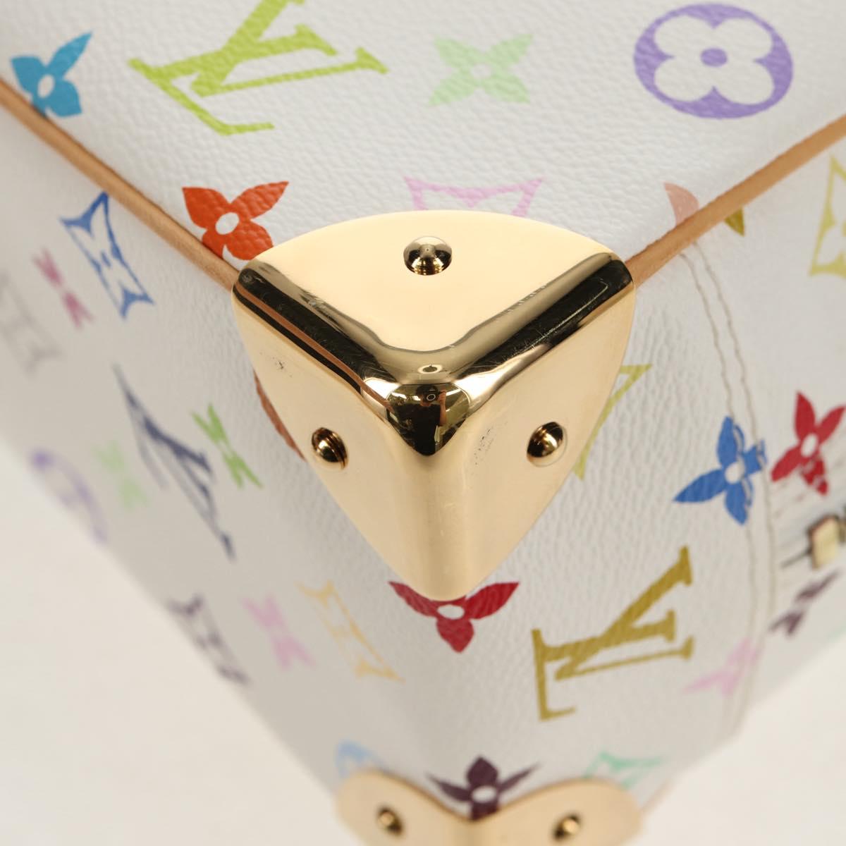 LOUIS VUITTON Monogram Multicolor Trouville Hand Bag White M92663 Auth 153633SM