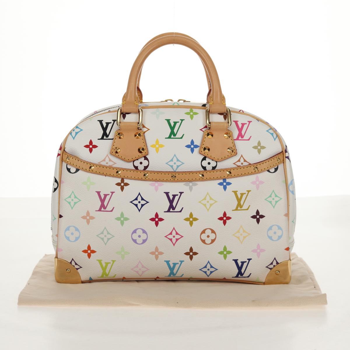 LOUIS VUITTON Monogram Multicolor Trouville Hand Bag White M92663 Auth 153633SM