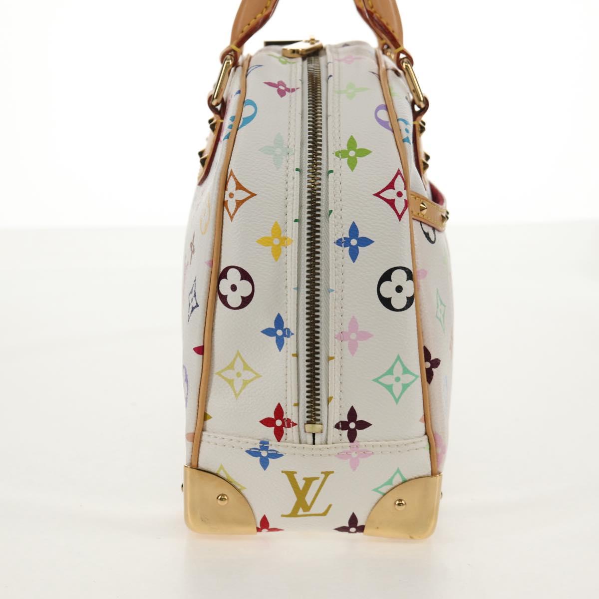 LOUIS VUITTON Monogram Multicolor Trouville Hand Bag White M92663 Auth 153633SM