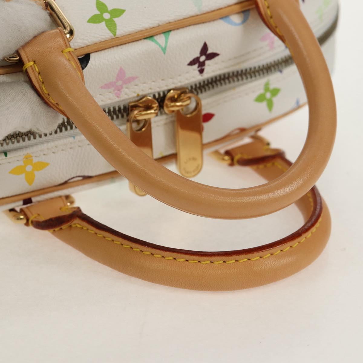 LOUIS VUITTON Monogram Multicolor Trouville Hand Bag White M92663 Auth 153633SM