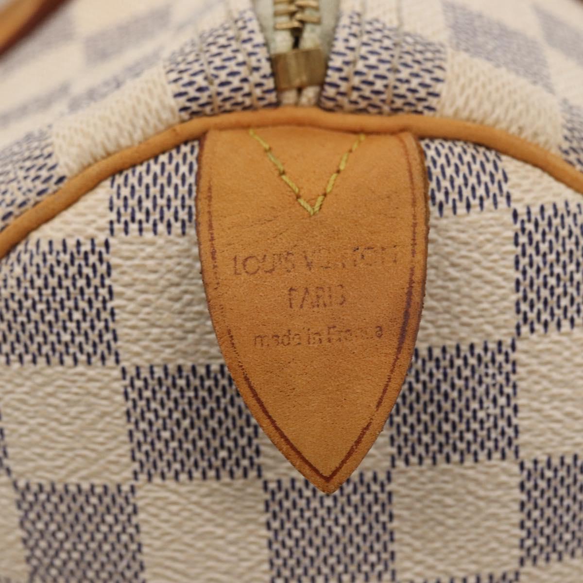 LOUIS VUITTON Damier Azur Speedy 30 Hand Bag N41533 LV Auth 153634