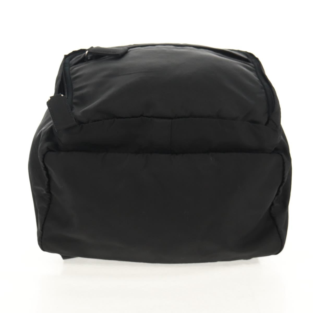 PRADA Backpack Nylon Black Silver Auth 153638V