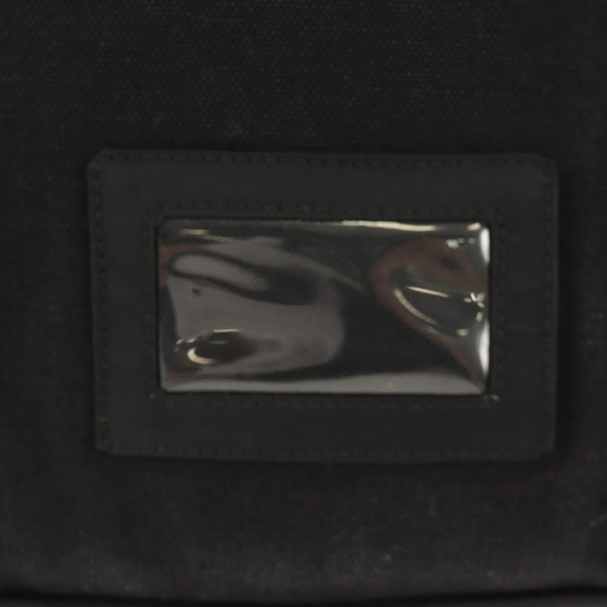 PRADA Backpack Nylon Black Silver Auth 153638V