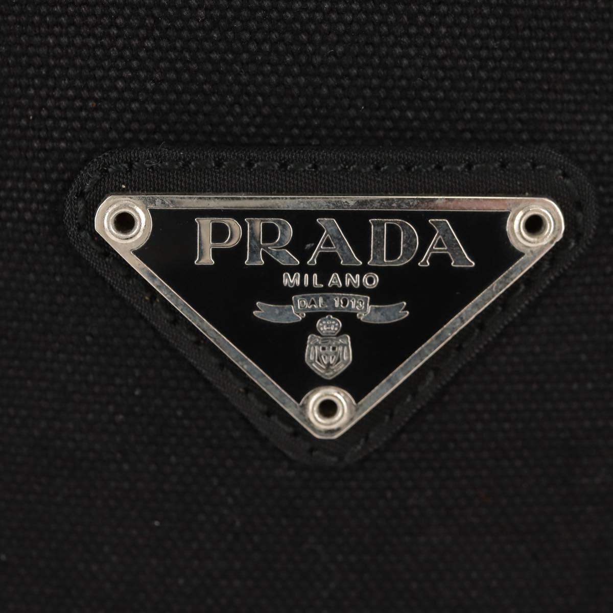 PRADA Backpack Nylon Black Silver Auth 153638V