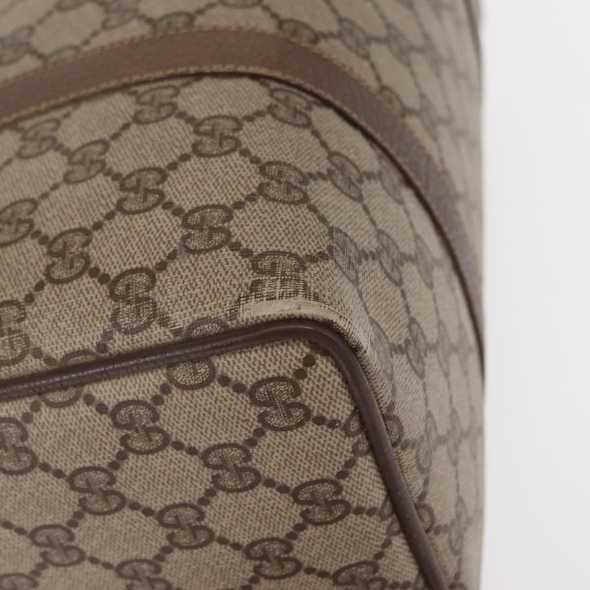 GUCCI GG Supreme Web Sherry Line Hand Bag PVC Beige Gold 40 02 007 Auth 153640