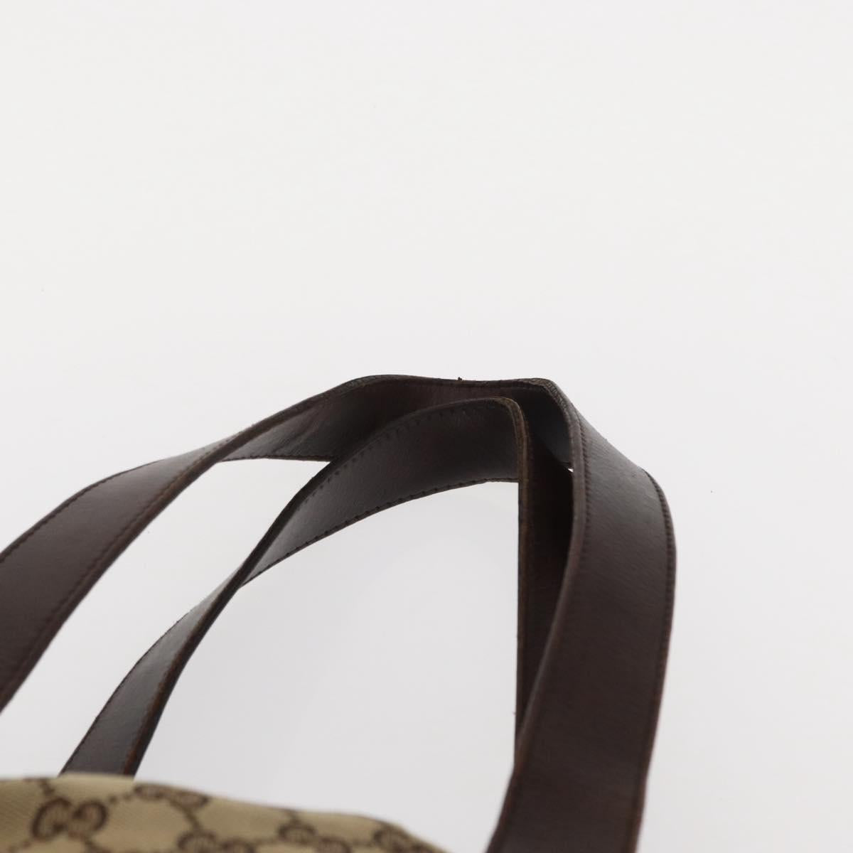 GUCCI GG Canvas Tote Bag Beige Silver 153238 Auth 153642