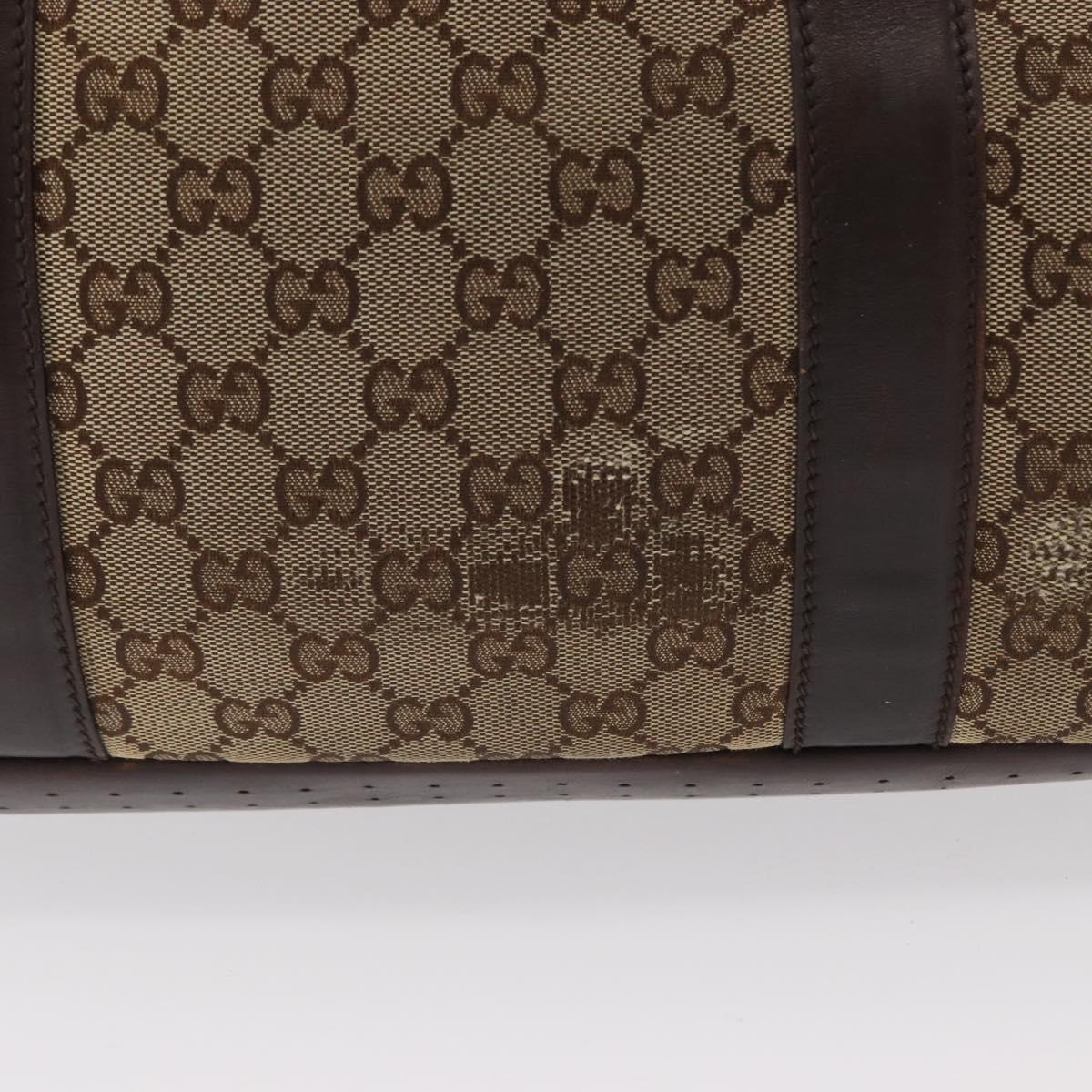 GUCCI GG Canvas Tote Bag Beige Silver 153238 Auth 153642