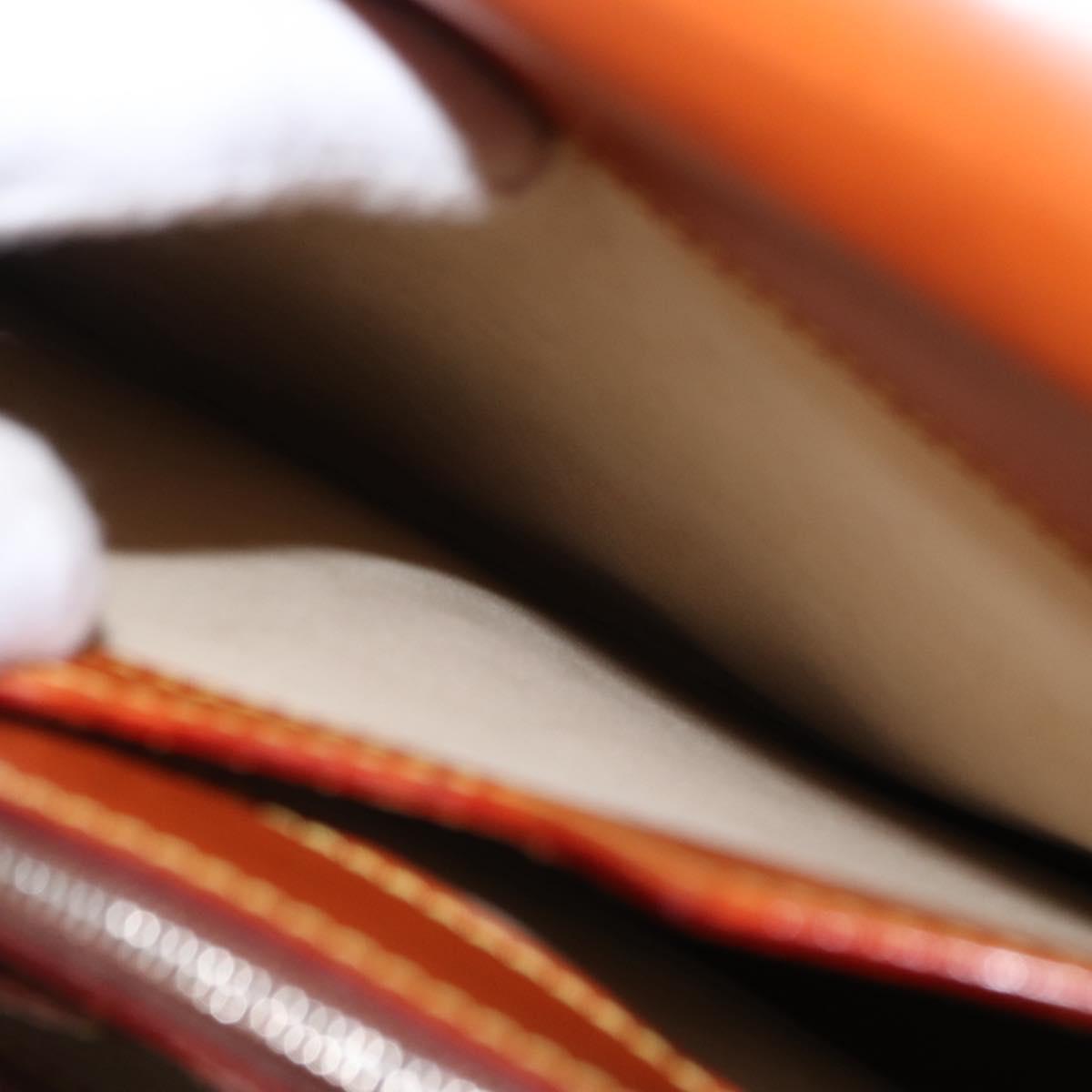 LOUIS VUITTON Nomad Leather Robust 1 Business Bag Beige M85390 LV Auth 153647