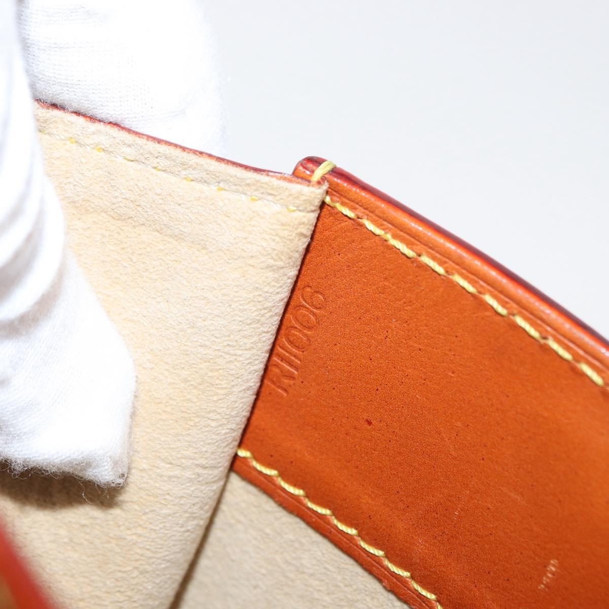 LOUIS VUITTON Nomad Leather Robust 1 Business Bag Beige M85390 LV Auth 153647