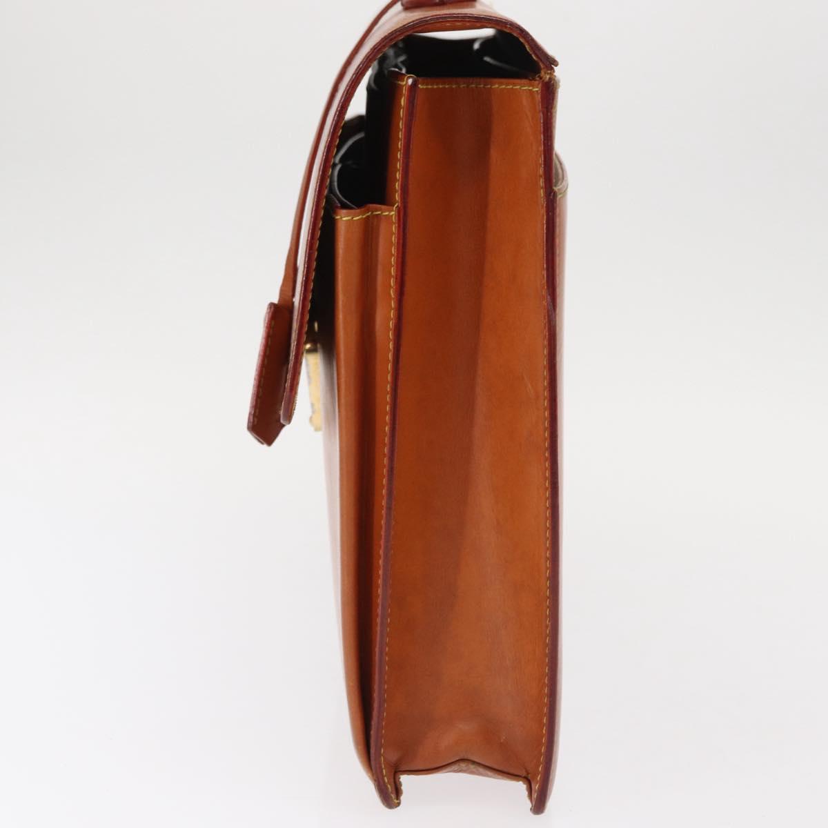 LOUIS VUITTON Nomad Leather Robust 1 Business Bag Beige M85390 LV Auth 153647