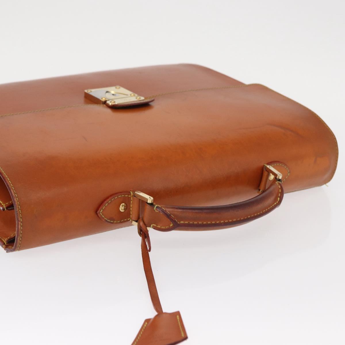 LOUIS VUITTON Nomad Leather Robust 1 Business Bag Beige M85390 LV Auth 153647