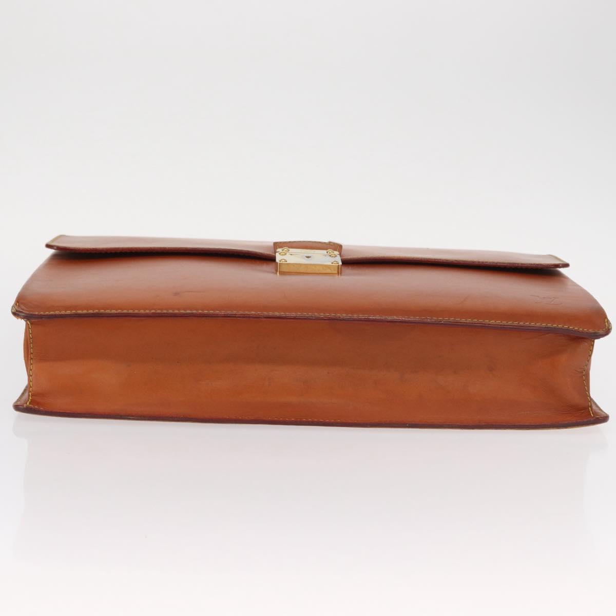 LOUIS VUITTON Nomad Leather Robust 1 Business Bag Beige M85390 LV Auth 153647