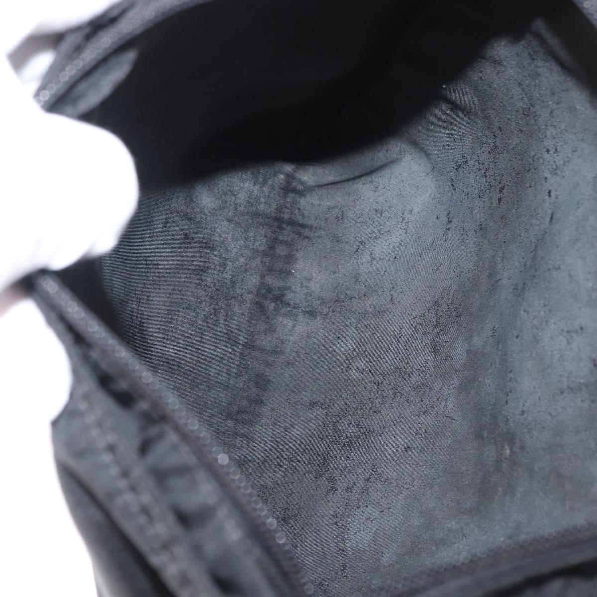 PRADA Shoulder Bag Nylon Black Silver Auth 153649