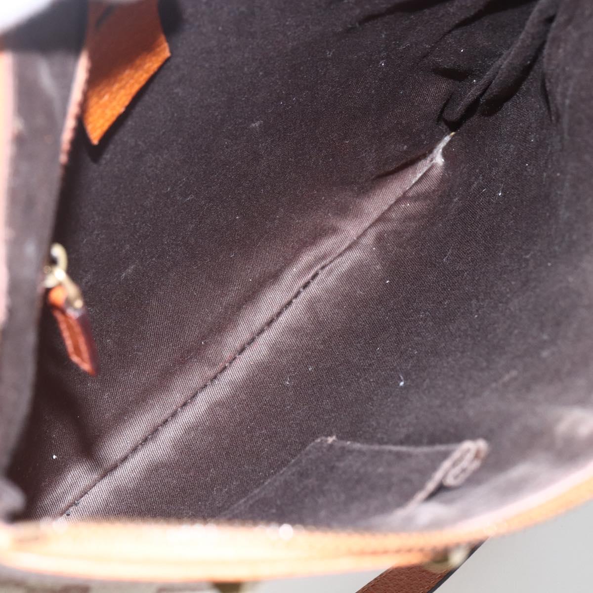 GUCCI GG Canvas Shoulder Bag Beige Gold 120893 Auth 153652