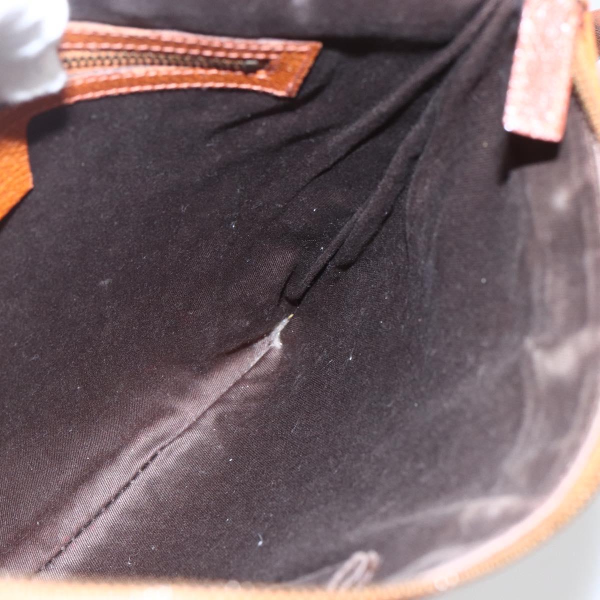 GUCCI GG Canvas Shoulder Bag Beige Gold 120893 Auth 153652