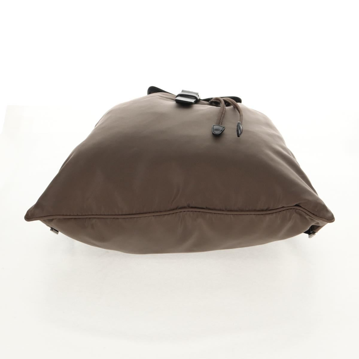 PRADA Backpack Nylon Gray Silver Auth 153654V