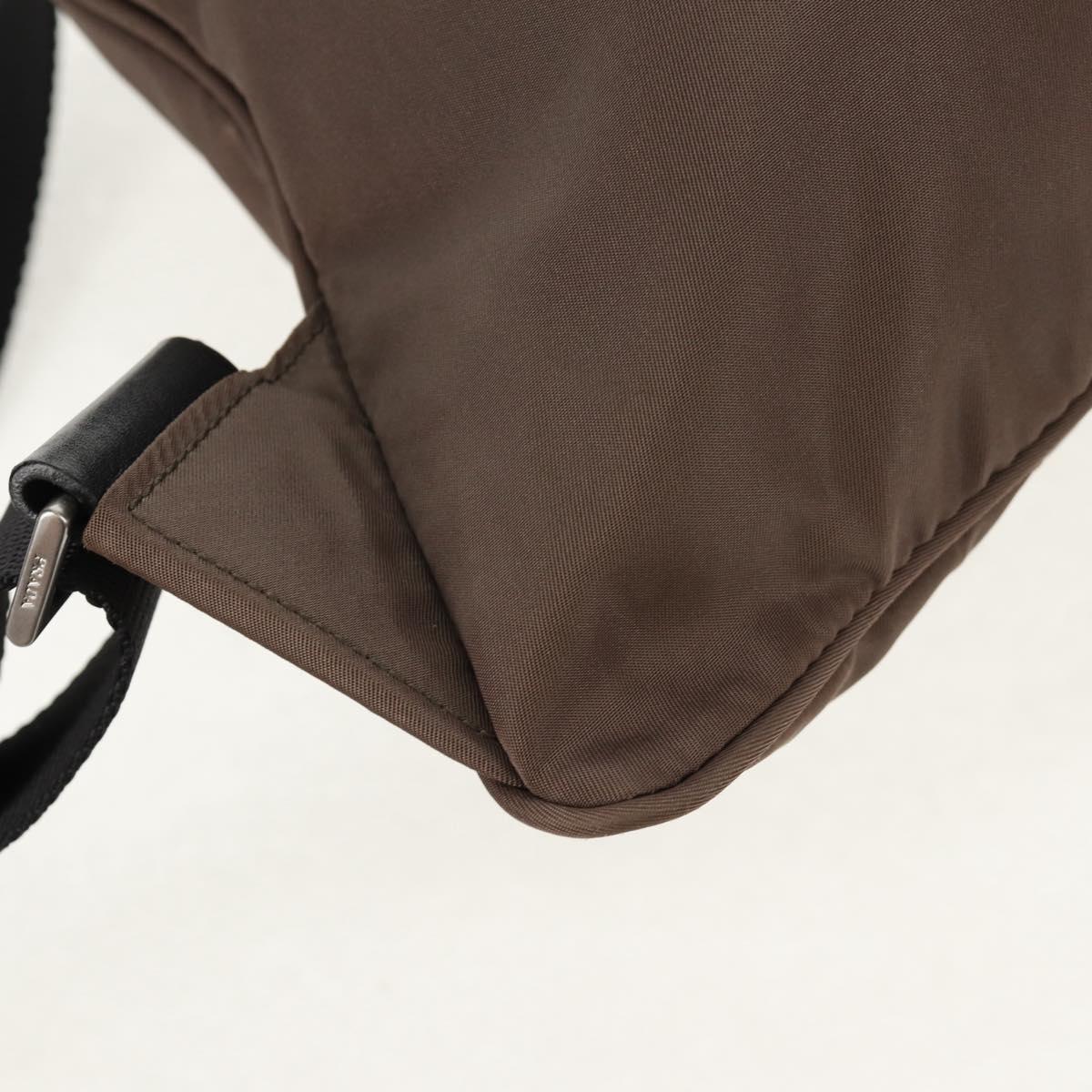 PRADA Backpack Nylon Gray Silver Auth 153654V