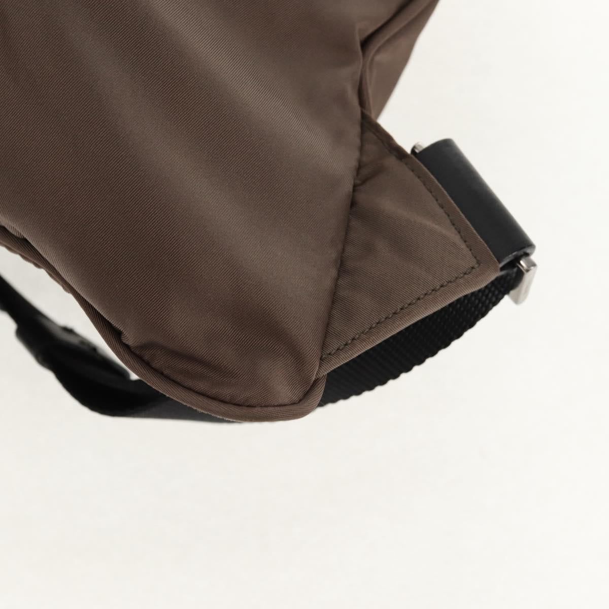 PRADA Backpack Nylon Gray Silver Auth 153654V