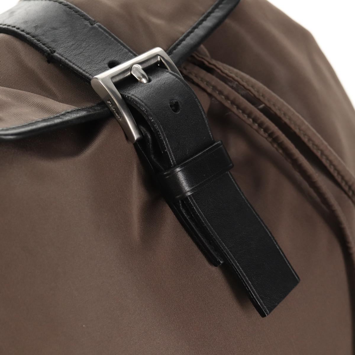 PRADA Backpack Nylon Gray Silver Auth 153654V