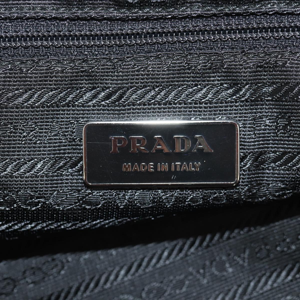 PRADA Backpack Nylon Gray Silver Auth 153654V