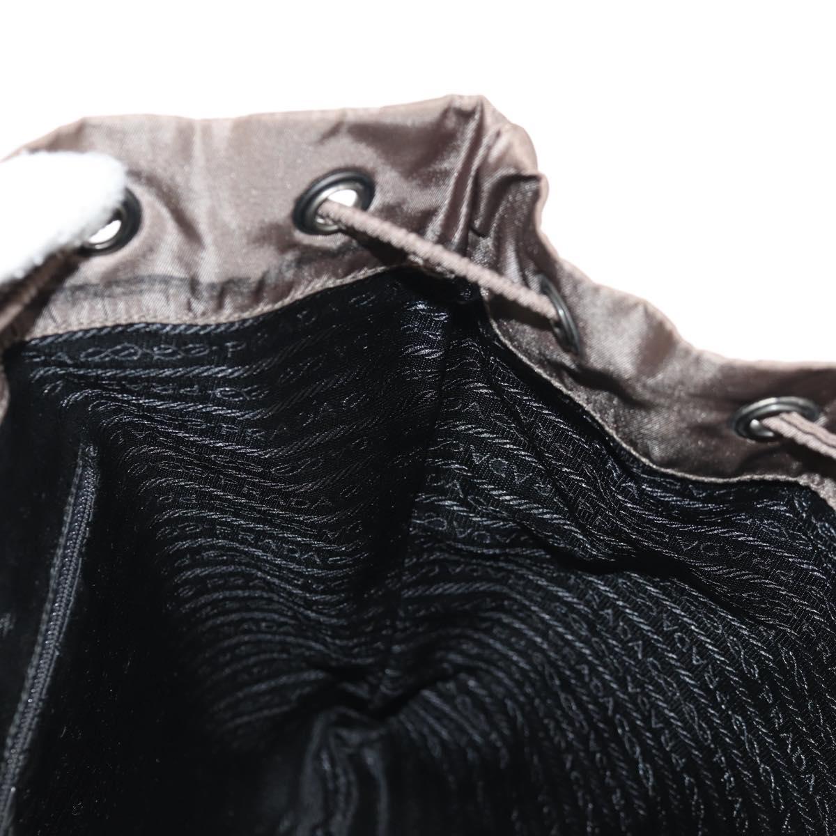 PRADA Backpack Nylon Gray Silver Auth 153654V