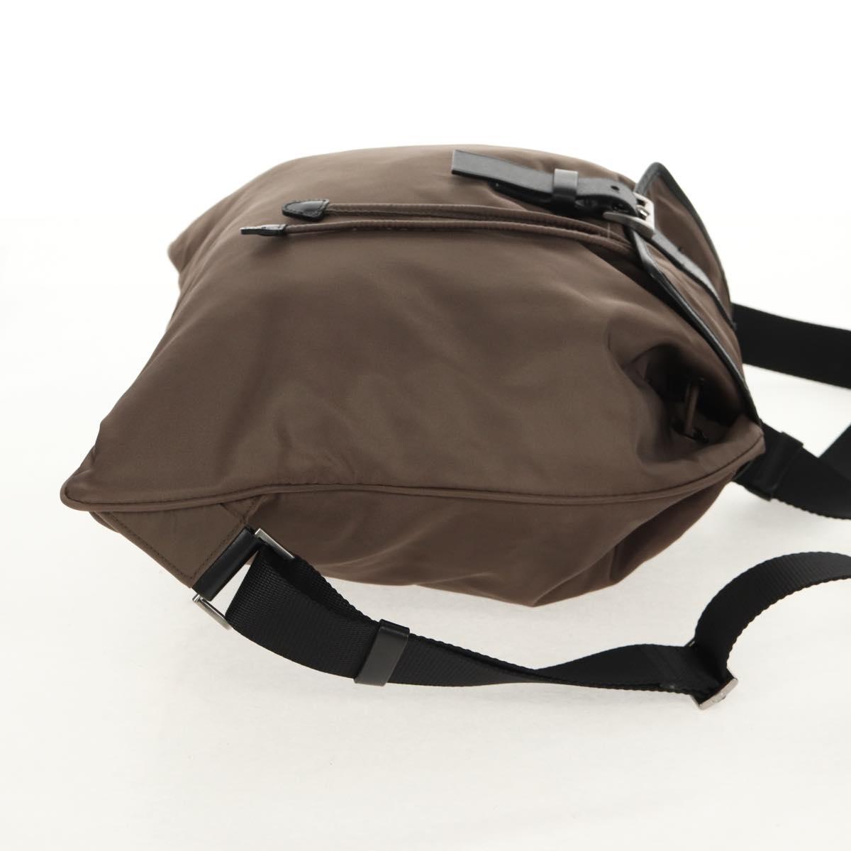 PRADA Backpack Nylon Gray Silver Auth 153654V