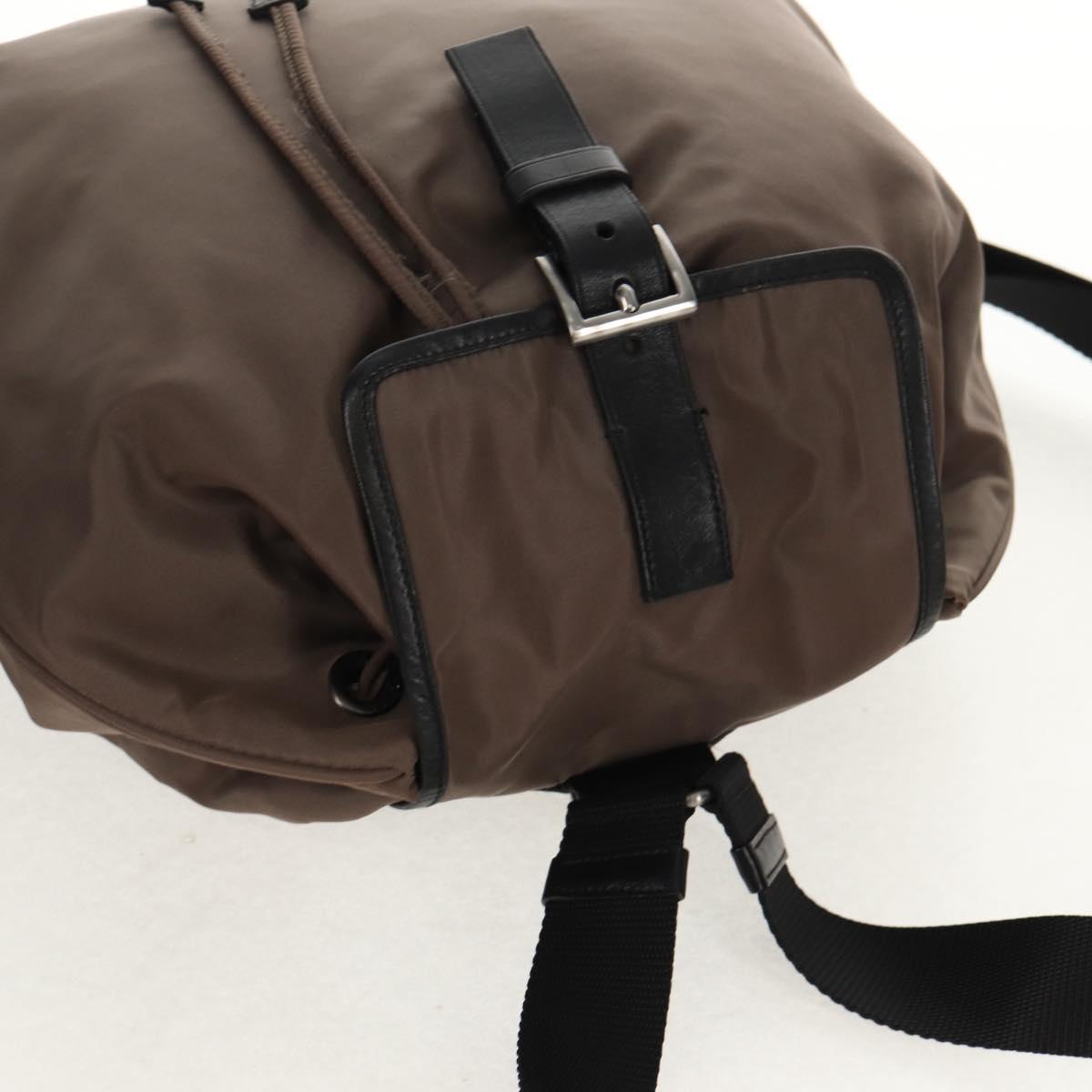 PRADA Backpack Nylon Gray Silver Auth 153654V