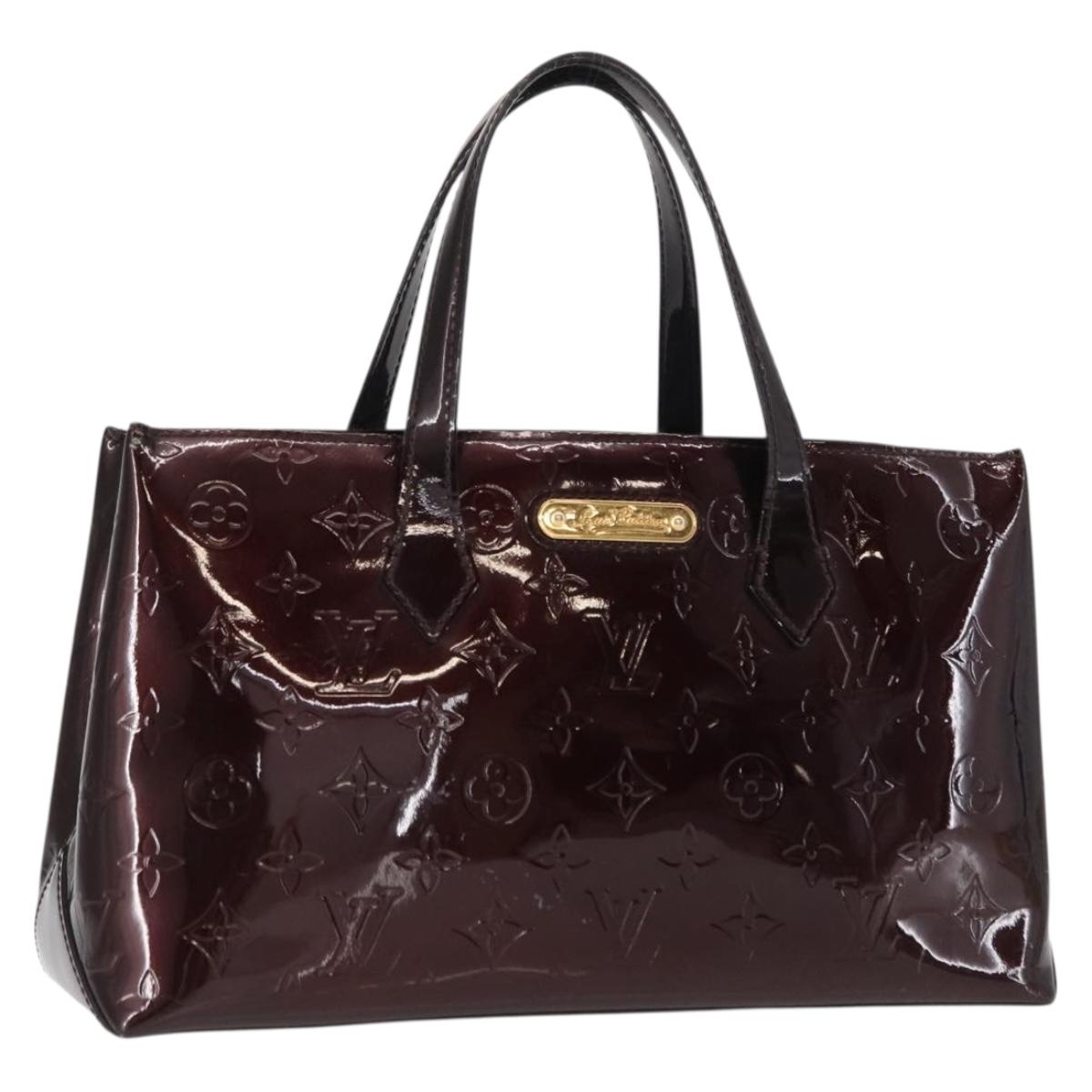 LOUIS VUITTON Monogram Vernis Wilshire PM Bag Amarante M93641 LV Auth 153655
