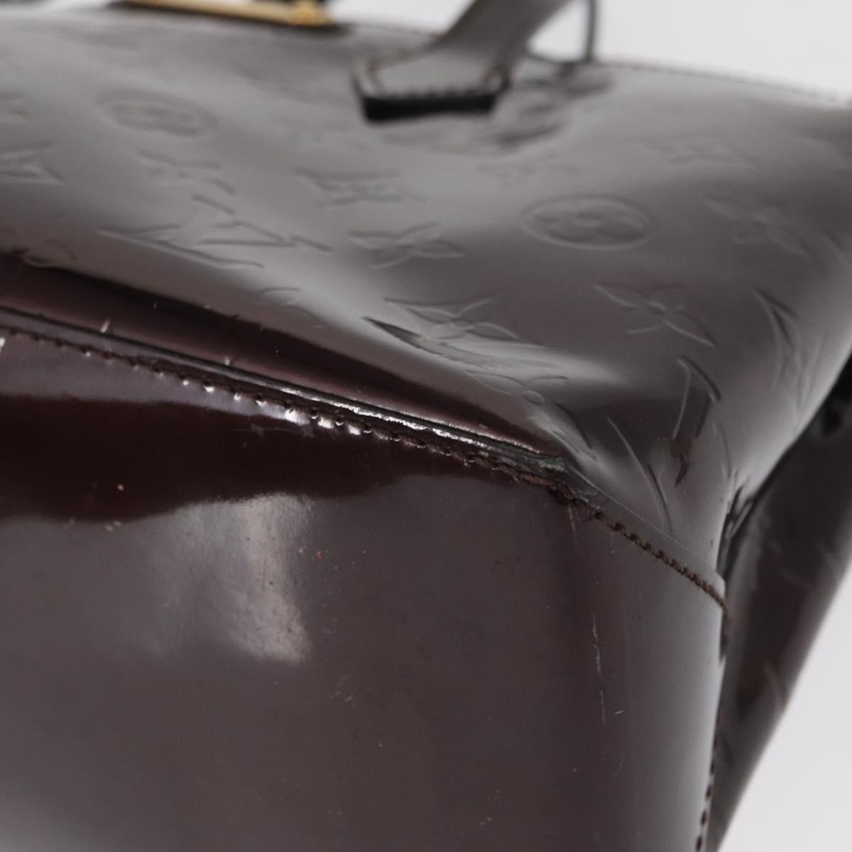 LOUIS VUITTON Monogram Vernis Wilshire PM Bag Amarante M93641 LV Auth 153655