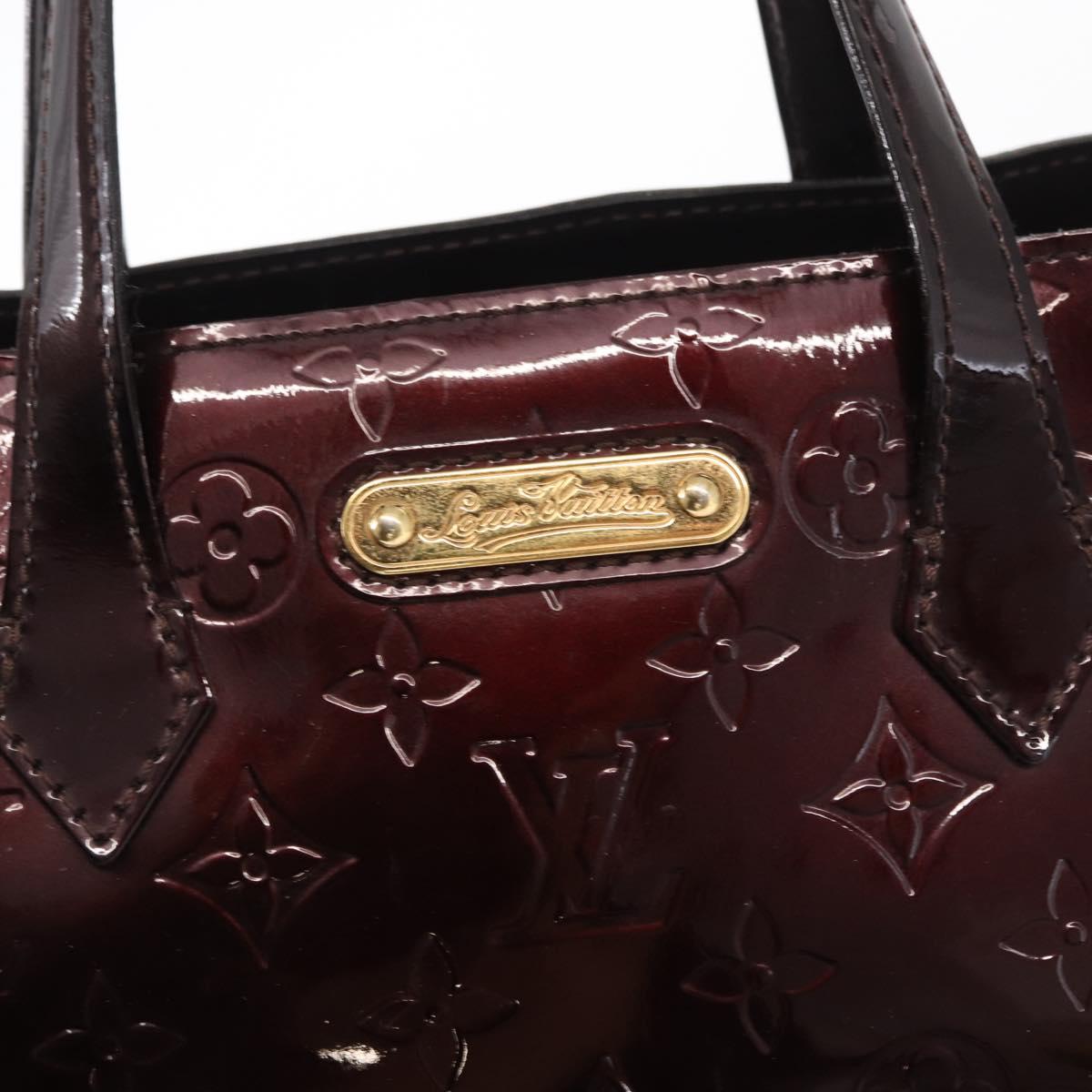 LOUIS VUITTON Monogram Vernis Wilshire PM Bag Amarante M93641 LV Auth 153655