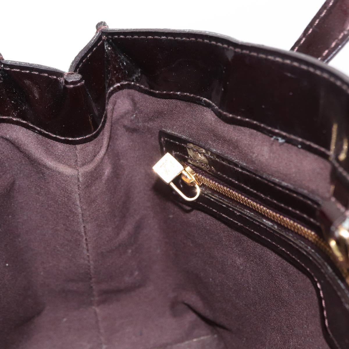 LOUIS VUITTON Monogram Vernis Wilshire PM Bag Amarante M93641 LV Auth 153655