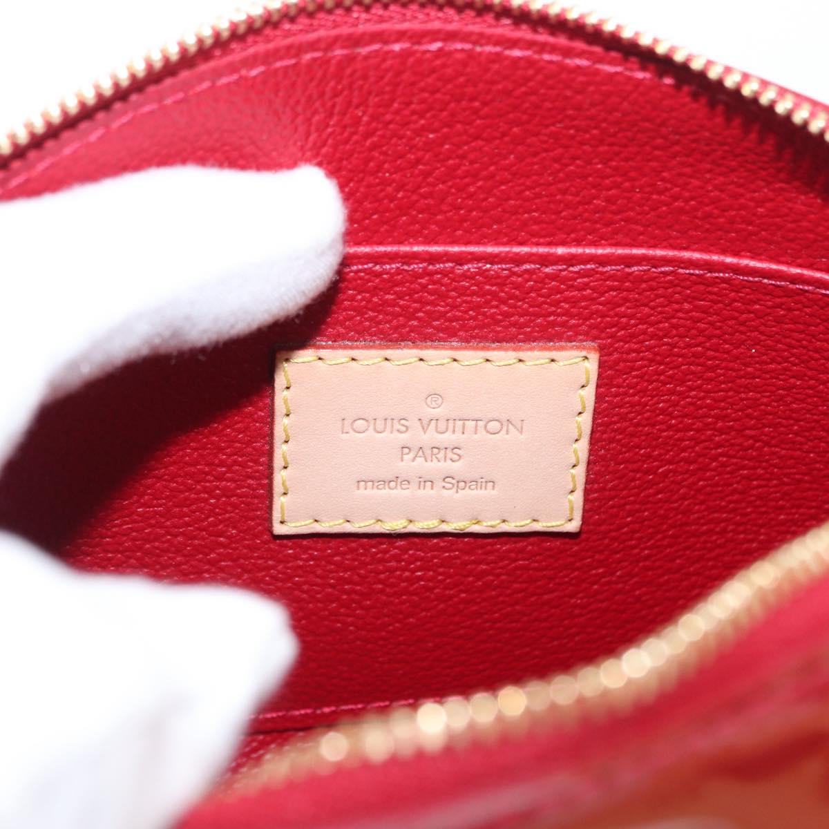 LOUIS VUITTON Monogram Vernis Pochette Pouch Rose Indian M90009 LV Auth 153657V