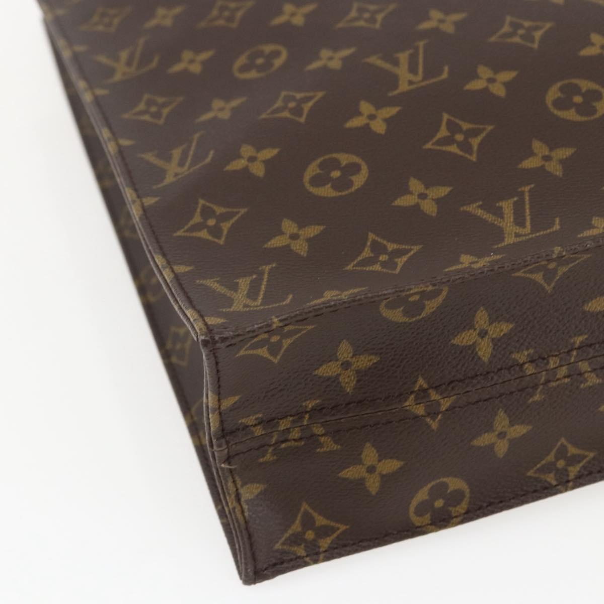 LOUIS VUITTON Monogram Sac Plat Hand Bag M51140 LV Auth 153660V