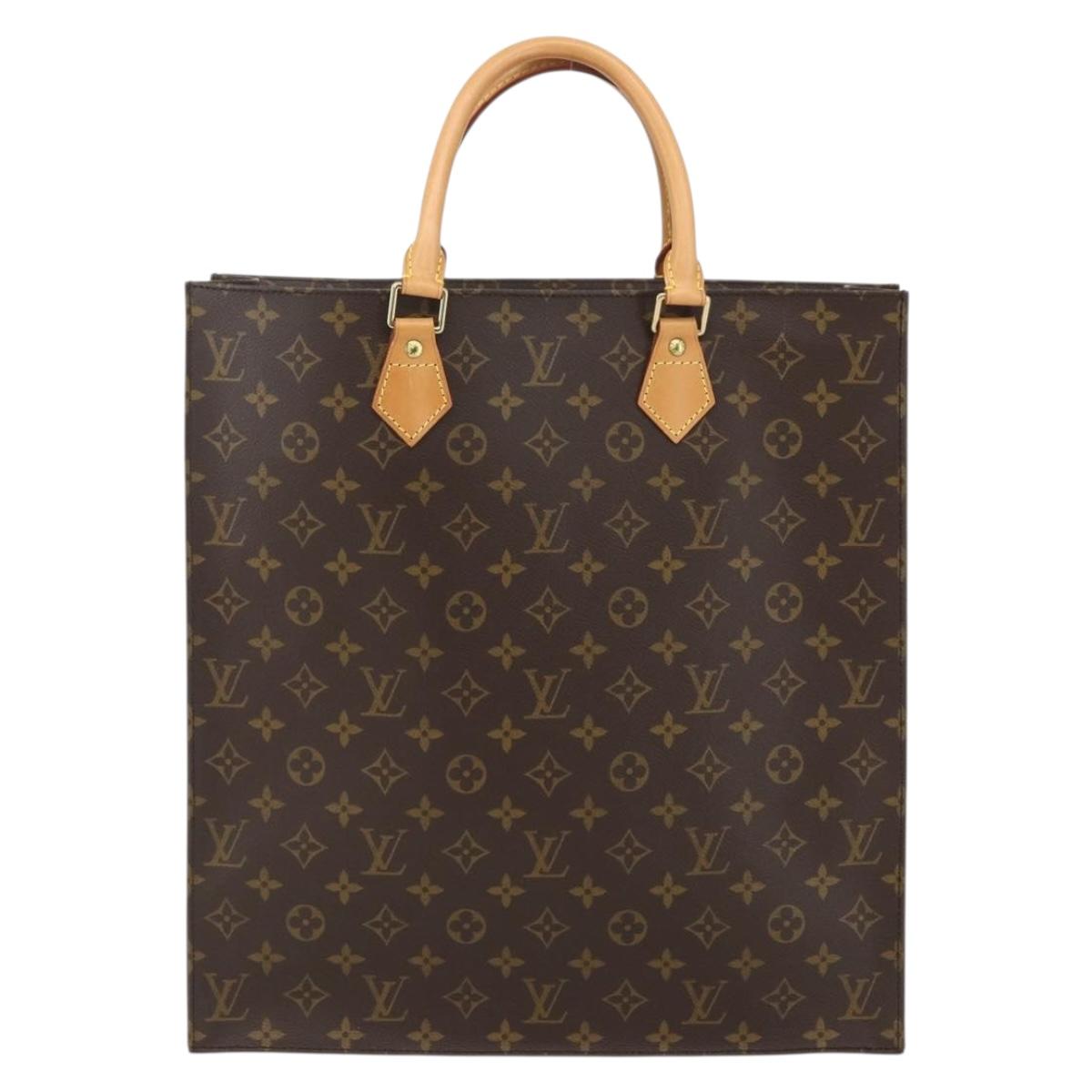 LOUIS VUITTON Monogram Sac Plat Hand Bag M51140 LV Auth 153660V