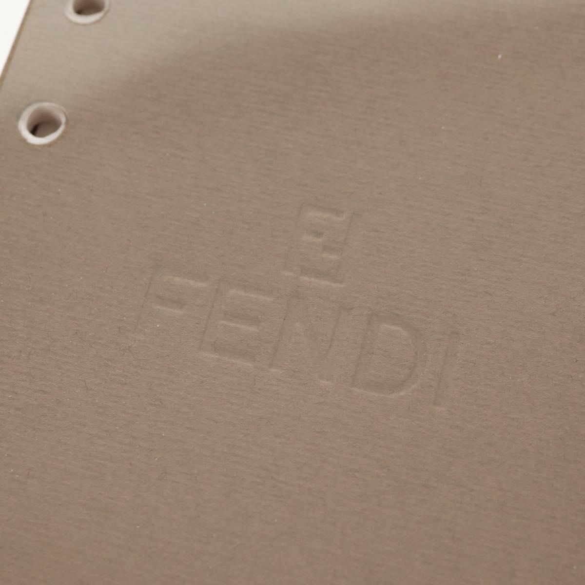 FENDI Zucca Canvas Planner Black Silver Auth 153661V