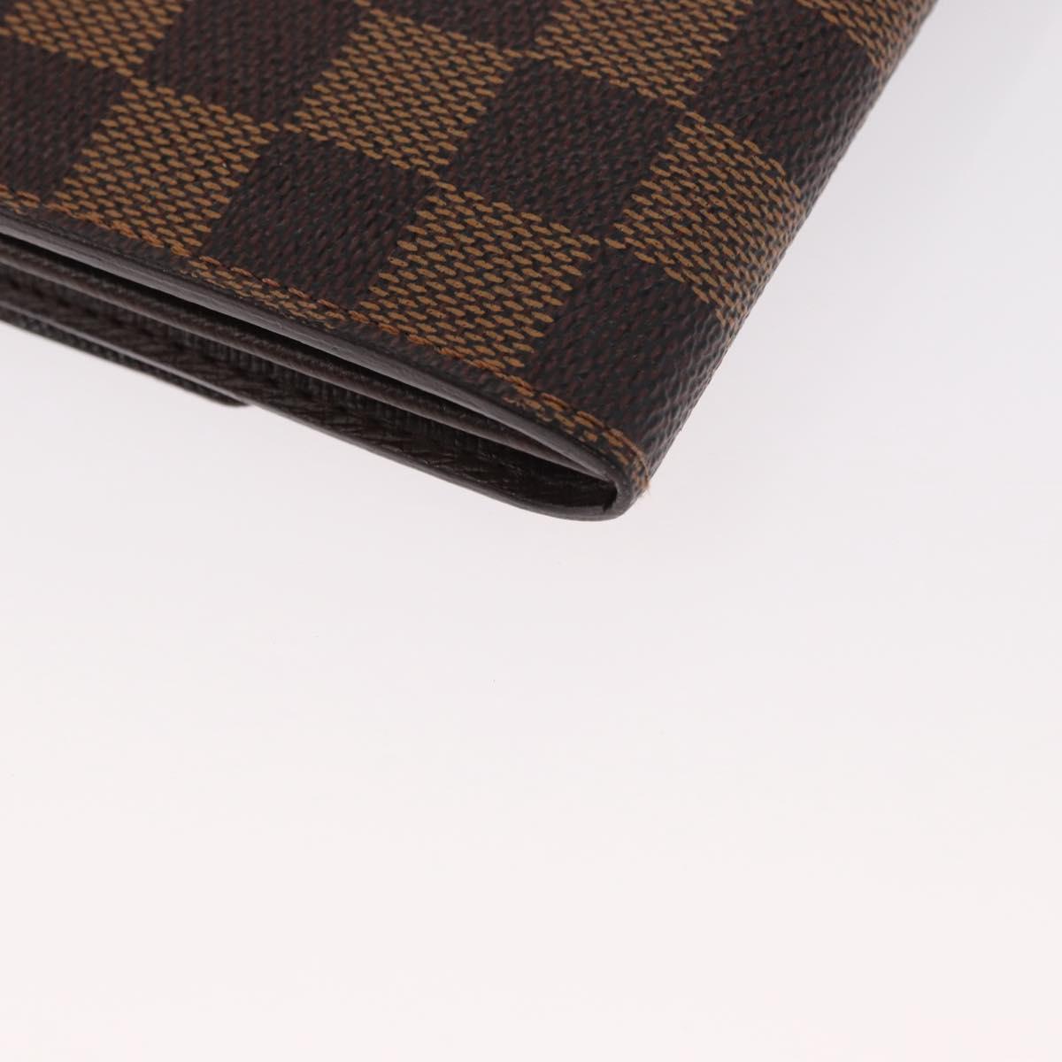 LOUIS VUITTON Damier Ebene Portefeuille Sarah Long Wallet N60491 LV Auth 153662