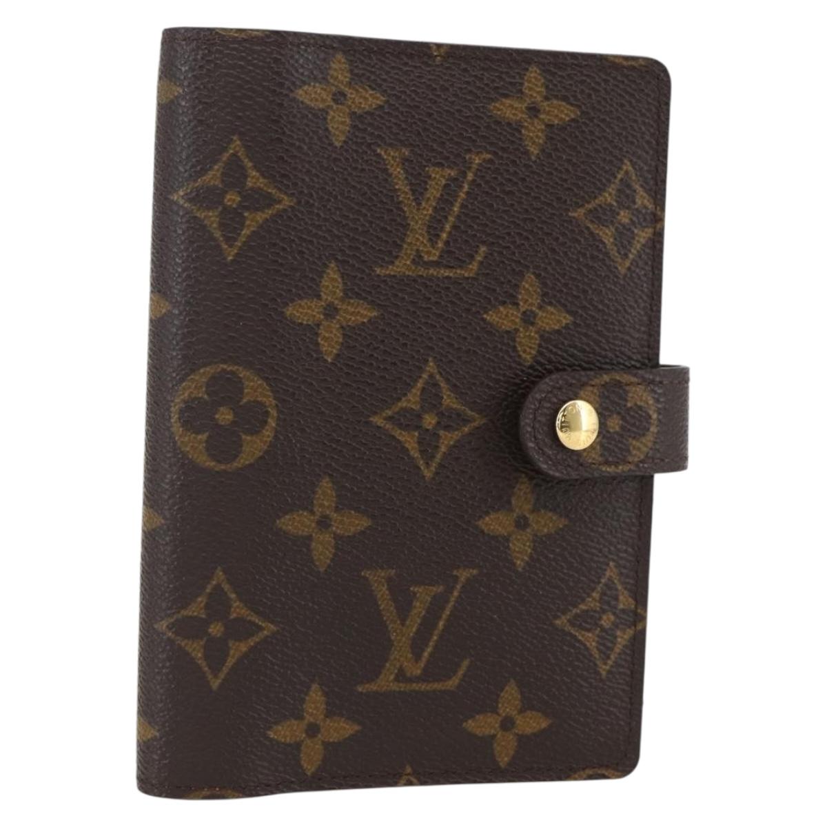LOUIS VUITTON Monogram Agenda PM Day Planner Cover R20005 LV Auth 153663