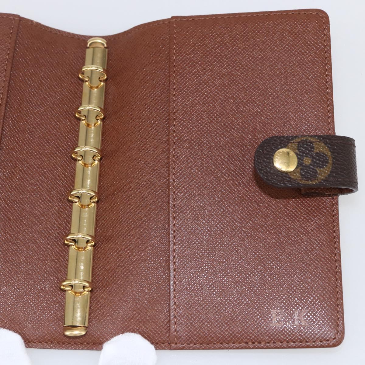 LOUIS VUITTON Monogram Agenda PM Day Planner Cover R20005 LV Auth 153663